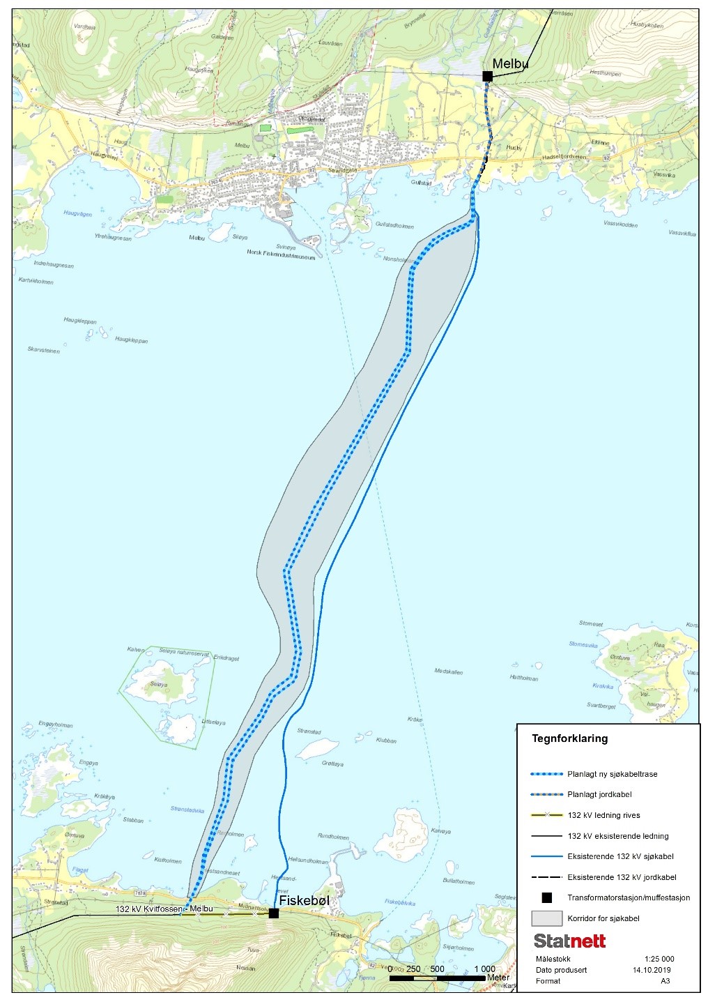 Kart over fjorden