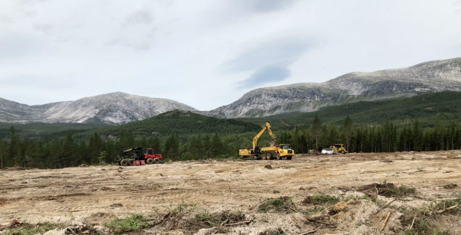 Anleggsarbeid ved Kobbvatnet transformatorstasjon