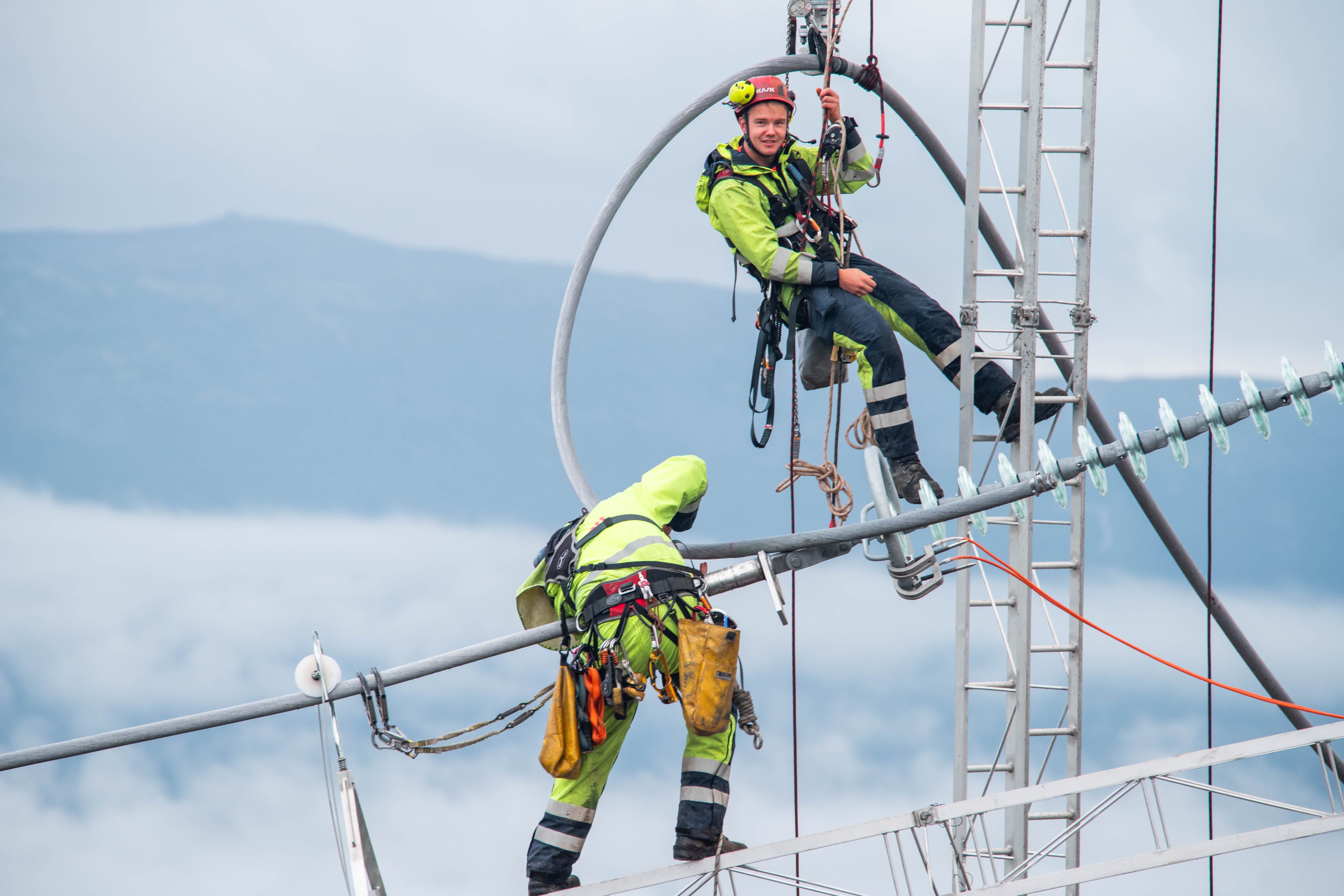 Statnett-medarbeidere som jobber med i Aurland-Sogndal-prosjektet.